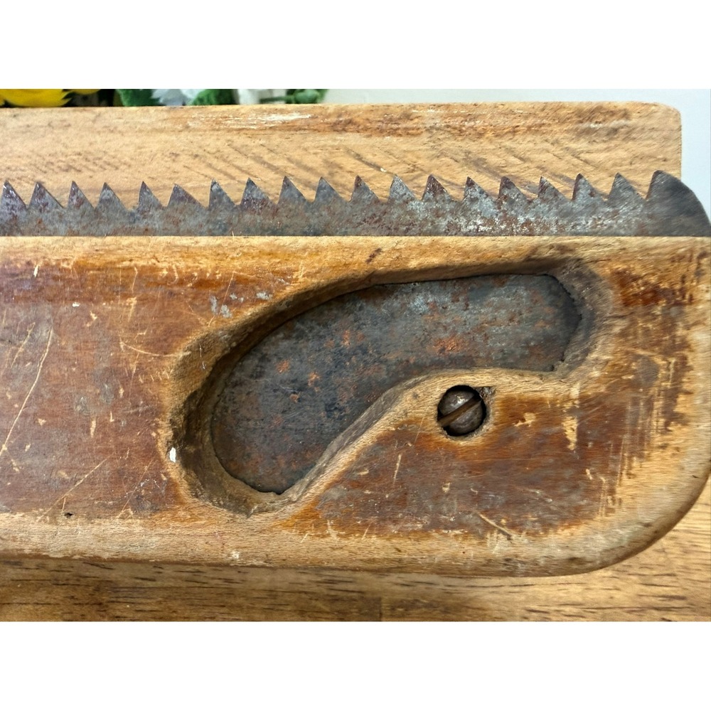 Antique Wooden Ice Saw Blade‎ Section Rustic Barn Decor Primitive Tool Farmhouse - Picture 4 of 7